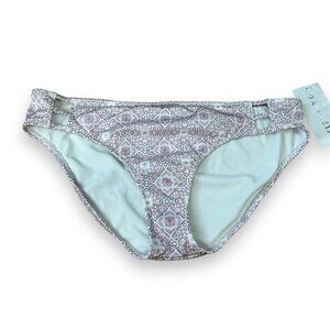 Athleta Aqualuxe Print Ladder Front Swim Bottom Briefs mid rise